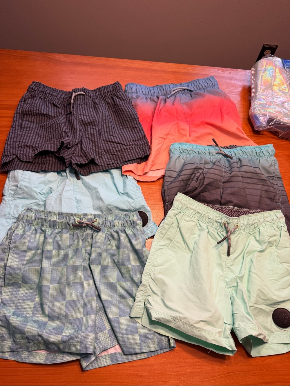Boys Art Class Swim trunks 6 pairs. Sz M